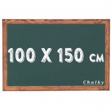 Chalky Kara Tahta Ahşap Çerçeveli Tebeşir Yazı Tahtası 100x150 cm - Yeşil
