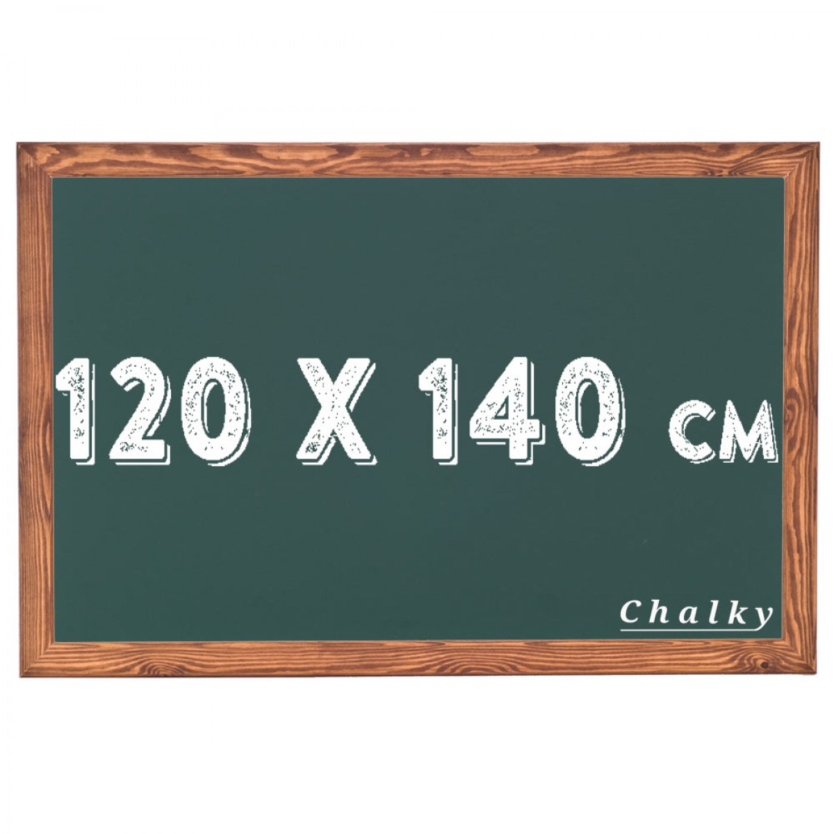 Chalky Kara Tahta Ahşap Çerçeveli Tebeşir Yazı Tahtası 120x140 cm - Yeşil