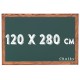 Chalky Kara Tahta Ahşap Çerçeveli Tebeşir Yazı Tahtası 120x280 cm - Yeşil