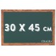 Chalky Kara Tahta Ahşap Çerçeveli Tebeşir Yazı Tahtası 30x45 cm - Yeşil