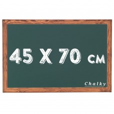 Chalky Kara Tahta Ahşap Çerçeveli Tebeşir Yazı Tahtasi 45x70 cm - Yeşil