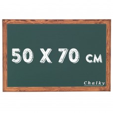 Chalky Kara Tahta Ahşap Çerçeveli Tebeşir Yazı Tahtasi 50x70 cm - Yeşil