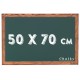 Chalky Kara Tahta Ahşap Çerçeveli Tebeşir Yazı Tahtasi 50x70 cm - Yeşil