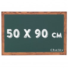 Chalky Kara Tahta Ahşap Çerçeveli Tebeşir Yazı Tahtasi 50x90 cm - Yeşil