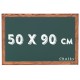 Chalky Kara Tahta Ahşap Çerçeveli Tebeşir Yazı Tahtasi 50x90 cm - Yeşil