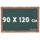 Chalky Kara Tahta Ahşap Çerçeveli Tebeşir Yazı Tahtasi 90x120 cm - Yeşil