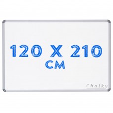 Chalky Alüminyum Çerçeveli Duvara Monte Beyaz Yazı Tahtası 120x210 cm