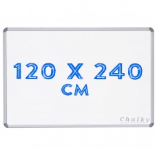 Chalky Alüminyum Çerçeveli Duvara Monte Beyaz Yazı Tahtası 120x240 cm