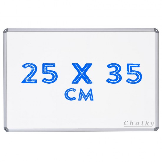 Chalky Alüminyum Çerçeveli Duvara Monte Beyaz Yazı Tahtası 25x35 cm