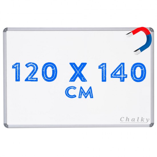 Chalky Manyetik Beyaz Yazı Tahtası Alüminyum Çerçeveli 120x140 cm