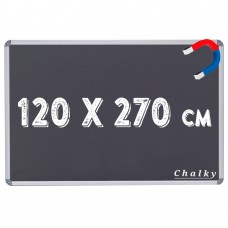 Chalky Manyetik Kara Tahta - Tebeşir Yazı Tahtası 120x270 cm - Siyah