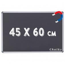 Chalky Manyetik Kara Tahta - Tebeşir Yazı Tahtası 45x60 cm - Siyah
