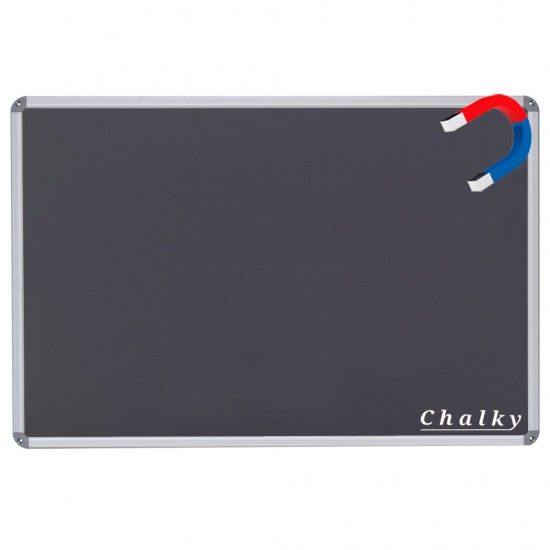 Chalky Manyetik Kara Tahta - Tebeşir Yazı Tahtası 120x360 cm - Siyah