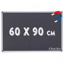 Chalky Manyetik Kara Tahta - Tebeşir Yazı Tahtası 60x90 cm - Siyah