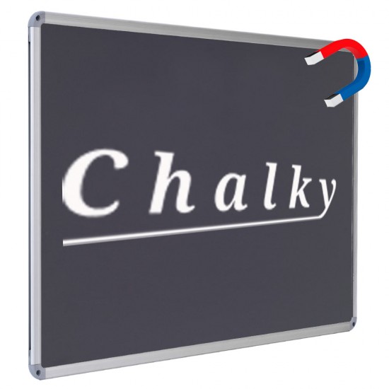 Chalky Manyetik Kara Tahta - Tebeşir Yazı Tahtası 120x360 cm - Siyah