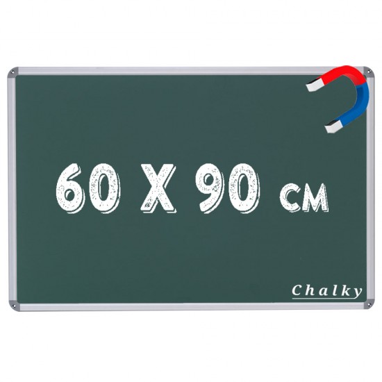 Chalky Manyetik Kara Tahta - Tebeşir Yazı Tahtası 60x90 cm - Yeşil