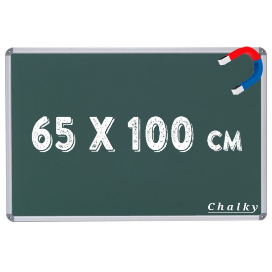 Chalky Manyetik Kara Tahta - Tebeşir Yazı Tahtası 65x100 cm - Yeşil
