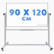 Chalky Mobil Tekerlekli Çift Taraflı Beyaz Yazı Tahtası 90x120 cm