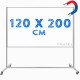Chalky Mobil Tekerlekli Tek Taraflı Manyetik Beyaz Yazı Tahtası 120x200 cm
