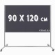 Chalky Mobil Tekerlekli Tek Taraflı Kara Tahta 90x120 cm