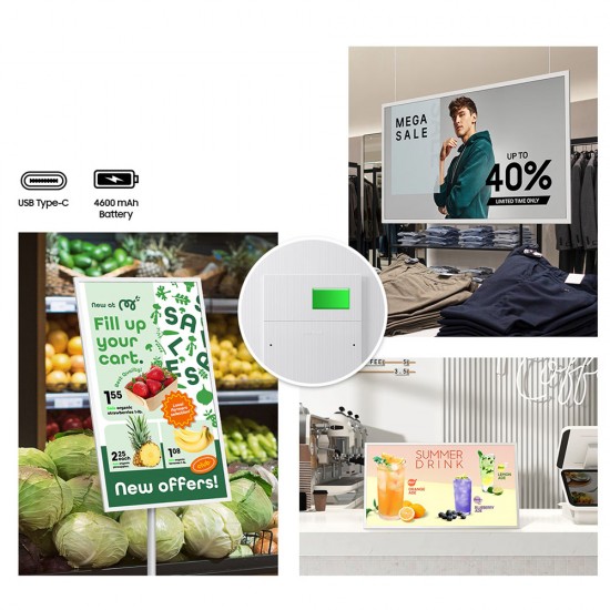 Samsung EMDX-32 32" Renkli Akıllı Dijital E-Paper Signage - Profesyonel Elektronik Kağıt Ekran ve Dijital Poster