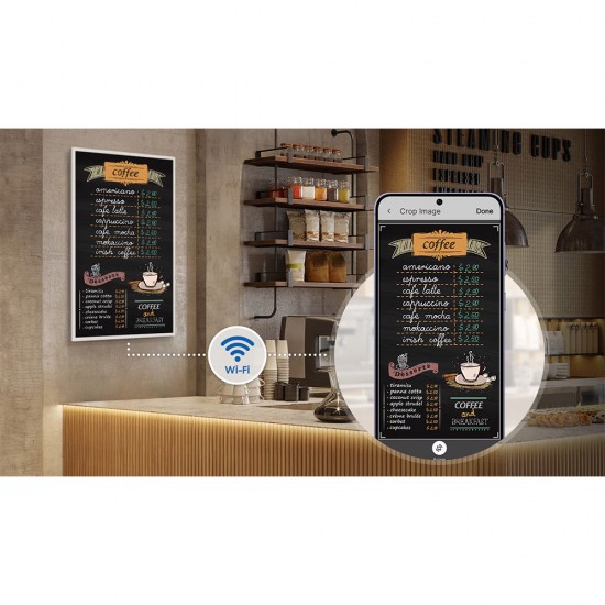 Samsung EMDX-32 32" Renkli Akıllı Dijital E-Paper Signage - Profesyonel Elektronik Kağıt Ekran ve Dijital Poster