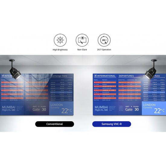 Samsung VH55R-R 55" 0.88mm Bezel Video Wall Profesyonel LED Ekran (700 Nit)