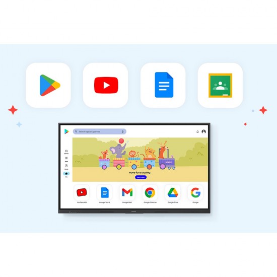 Samsung WA75F 75" 4K UHD Android 14 EDLA Sertifikalı İnteraktif Akıllı Tahta - Etkileşimli Dokunmatik Panel