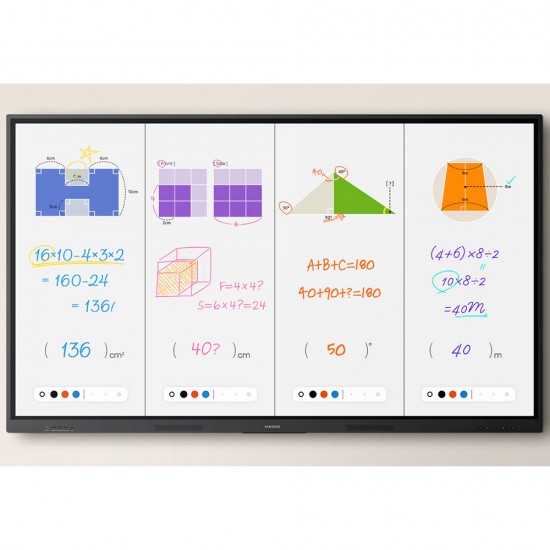 Samsung WA75F 75" 4K UHD Android 14 EDLA Sertifikalı İnteraktif Akıllı Tahta - Etkileşimli Dokunmatik Panel