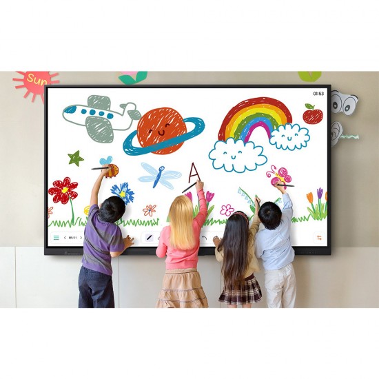Samsung WA75F 75" 4K UHD Android 14 EDLA Sertifikalı İnteraktif Akıllı Tahta - Etkileşimli Dokunmatik Panel
