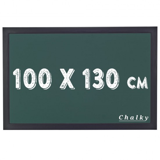 Chalky Kara Tahta Siyah Çerçeveli Tebeşir Yazı Tahtası 100x130 cm - Yeşil