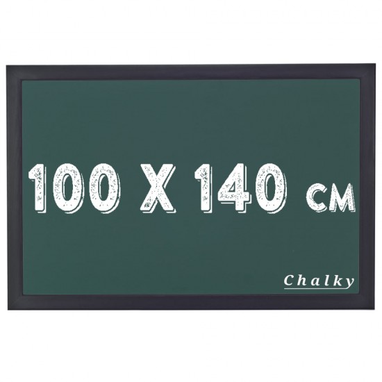 Chalky Kara Tahta Siyah Çerçeveli Tebeşir Yazı Tahtasi 100x140 cm - Yeşil