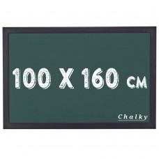 Chalky Kara Tahta Siyah Çerçeveli Tebeşir Yazı Tahtası 100x160 cm - Yeşil