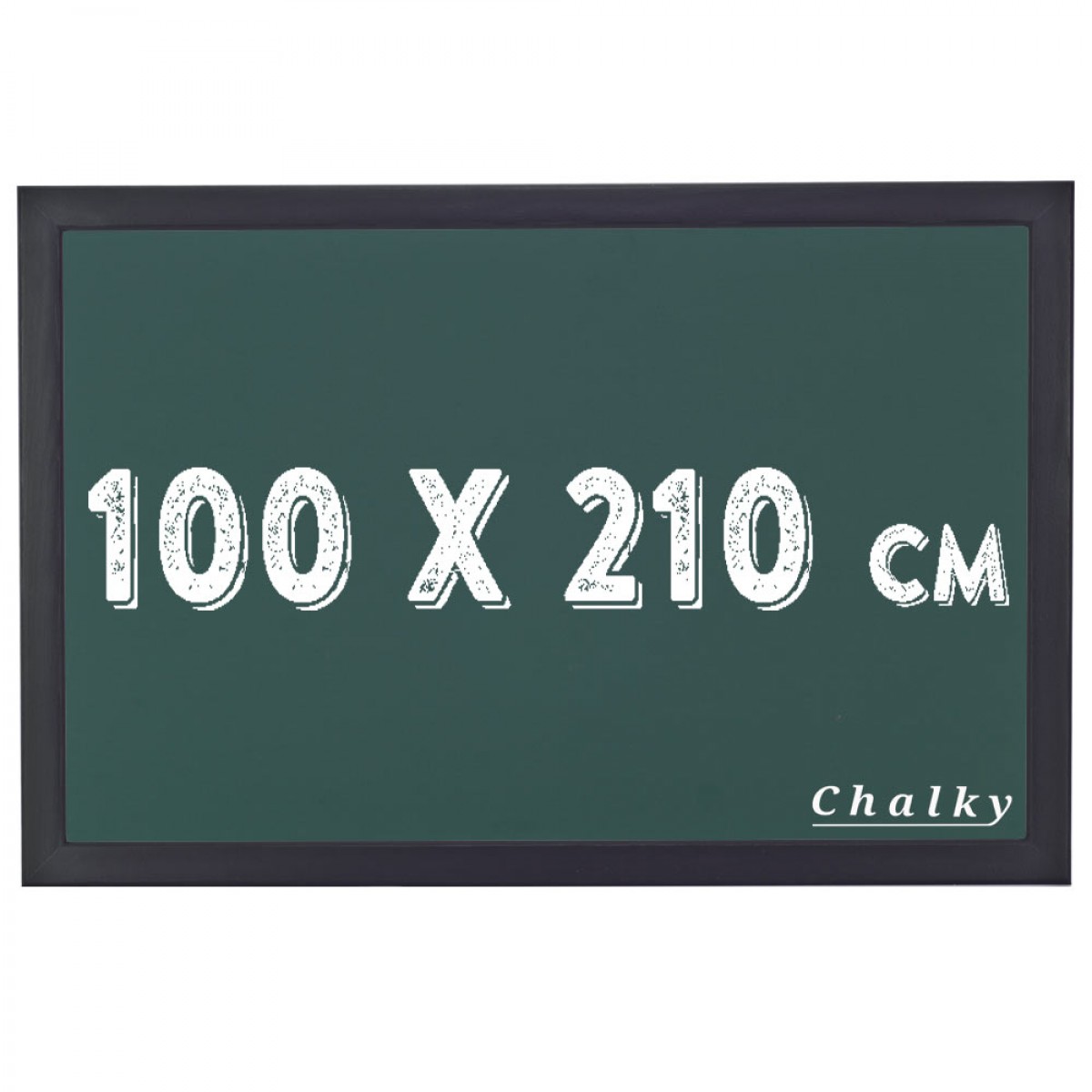 Chalky Kara Tahta Siyah Çerçeveli Tebeşir Yazı Tahtası 100x210 cm - Yeşil