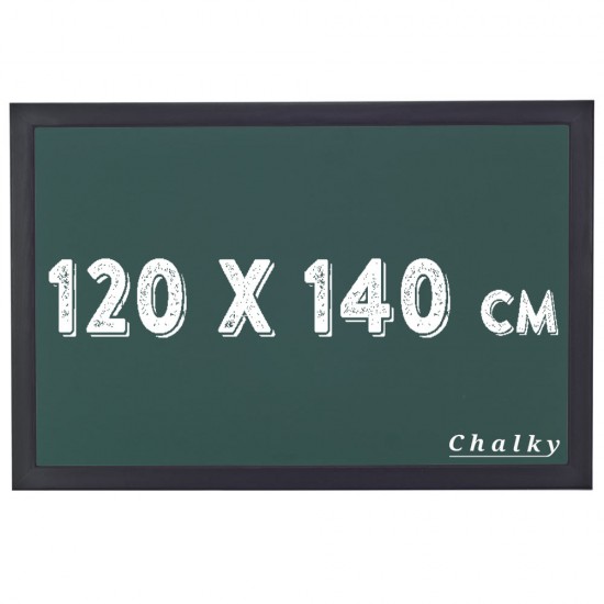 Chalky Kara Tahta Siyah Çerçeveli Tebeşir Yazı Tahtası 120x140 cm - Yeşil