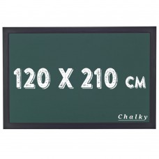 Chalky Kara Tahta Siyah Çerçeveli Tebeşir Yazı Tahtası 120x210 cm - Yeşil