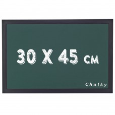 Chalky Kara Tahta Siyah Çerçeveli Tebeşir Yazı Tahtası 30x45 cm - Yeşil