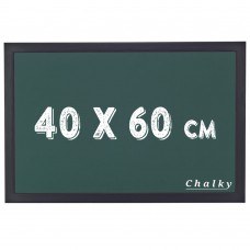 Chalky Kara Tahta Siyah Çerçeveli Tebeşir Yazı Tahtası 40x60 cm - Yeşil