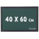 Chalky Kara Tahta Siyah Çerçeveli Tebeşir Yazı Tahtası 40x60 cm - Yeşil