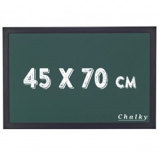 Chalky Kara Tahta Siyah Çerçeveli Tebeşir Yazı Tahtası 45x70 cm - Yeşil