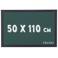 Chalky Kara Tahta Siyah Çerçeveli Tebeşir Yazı Tahtası 50x110 cm - Yeşil