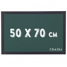 Chalky Kara Tahta Siyah Çerçeveli Tebeşir Yazı Tahtası 50x70 cm - Yeşil