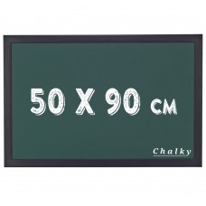 Chalky Kara Tahta Siyah Çerçeveli Tebeşir Yazı Tahtası 50x90 cm - Yeşil