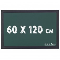 Chalky Kara Tahta Siyah Çerçeveli Tebeşir Yazı Tahtası 60x120 cm - Yeşil
