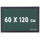 Chalky Kara Tahta Siyah Çerçeveli Tebeşir Yazı Tahtası 60x120 cm - Yeşil