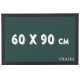 Chalky Kara Tahta Siyah Çerçeveli Tebeşir Yazı Tahtası 60x90 cm - Yeşil