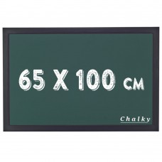 Chalky Kara Tahta Siyah Çerçeveli Tebeşir Yazı Tahtası 65x100 cm - Yeşil
