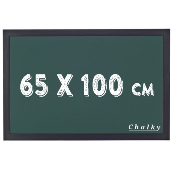 Chalky Kara Tahta Siyah Çerçeveli Tebeşir Yazı Tahtası 65x100 cm - Yeşil