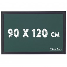 Chalky Kara Tahta Siyah Çerçeveli Tebeşir Yazı Tahtası 90x120 cm - Yeşil
