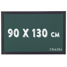 Chalky Kara Tahta Siyah Çerçeveli Tebeşir Yazı Tahtası 90x130 cm - Yeşil